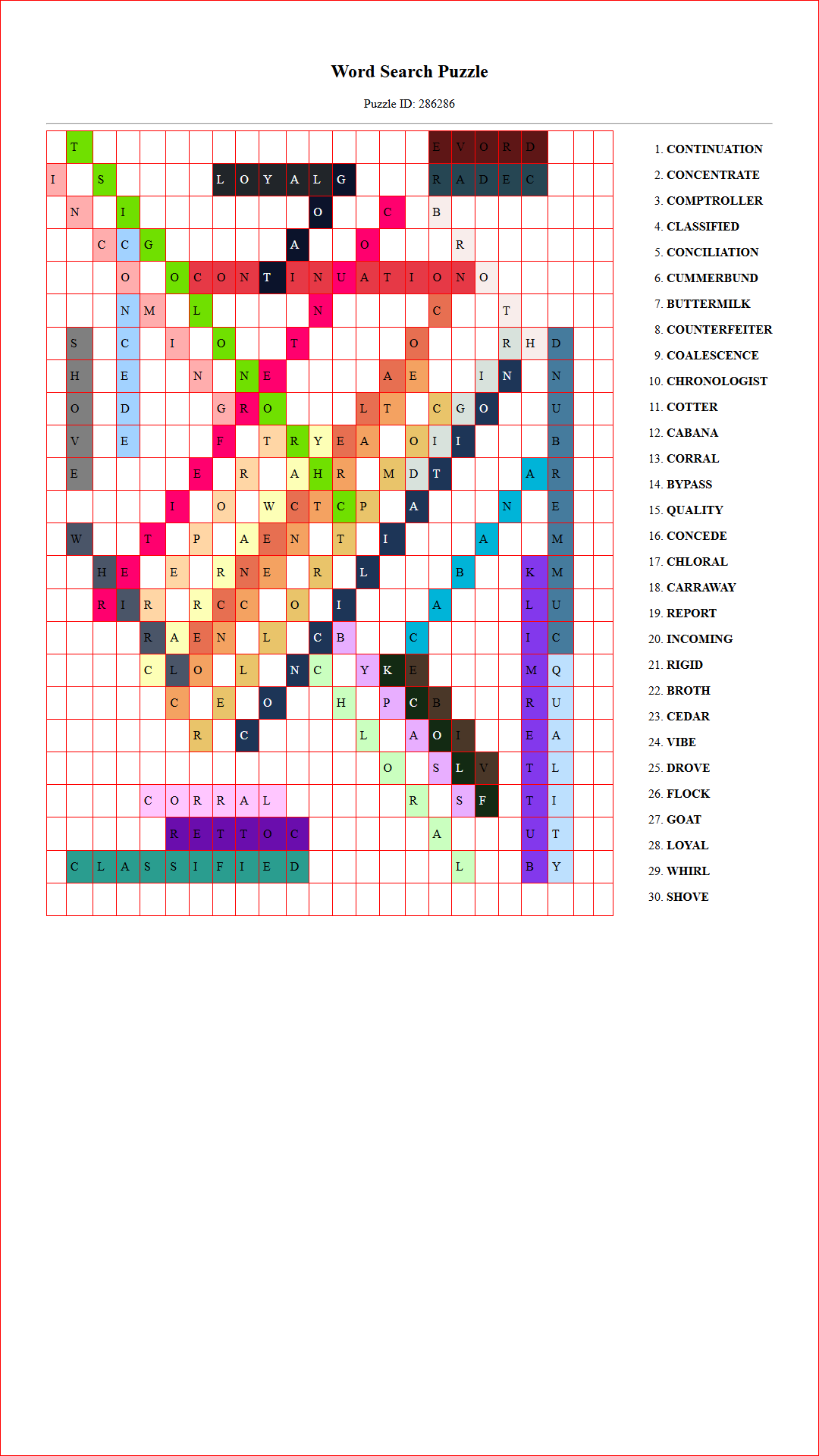 Solution of Printable word search puzzle for adults 22 (Puzzle id: 286286) Document