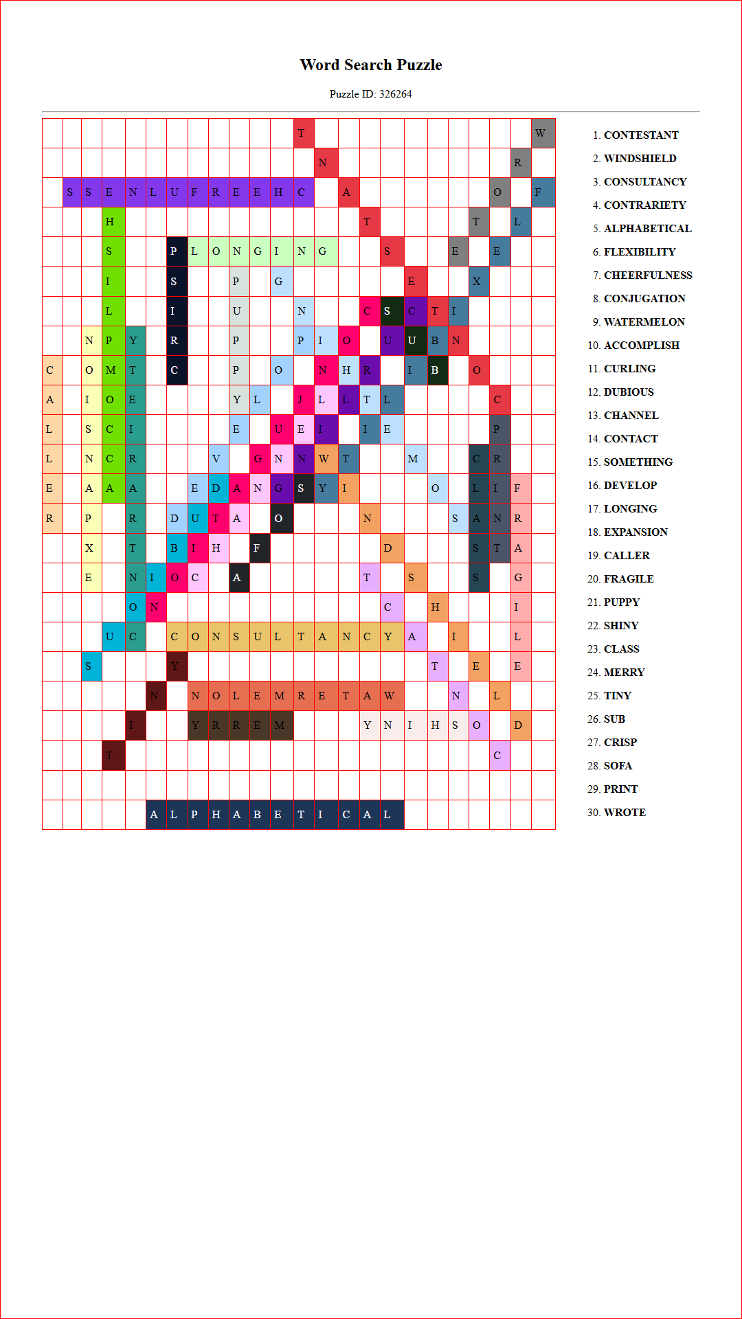 Solution of Printable word search puzzle for adults 117 (Puzzle id: 326264) Document