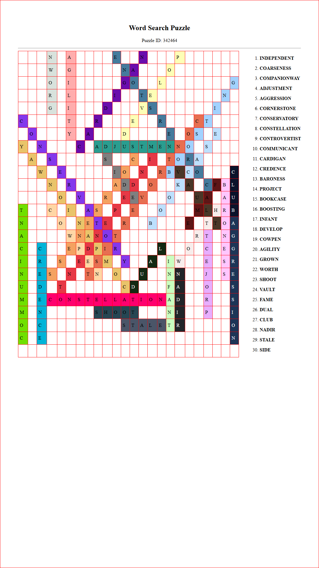 Solution of Printable word search puzzle for adults 476 (Puzzle id: 342464) Document