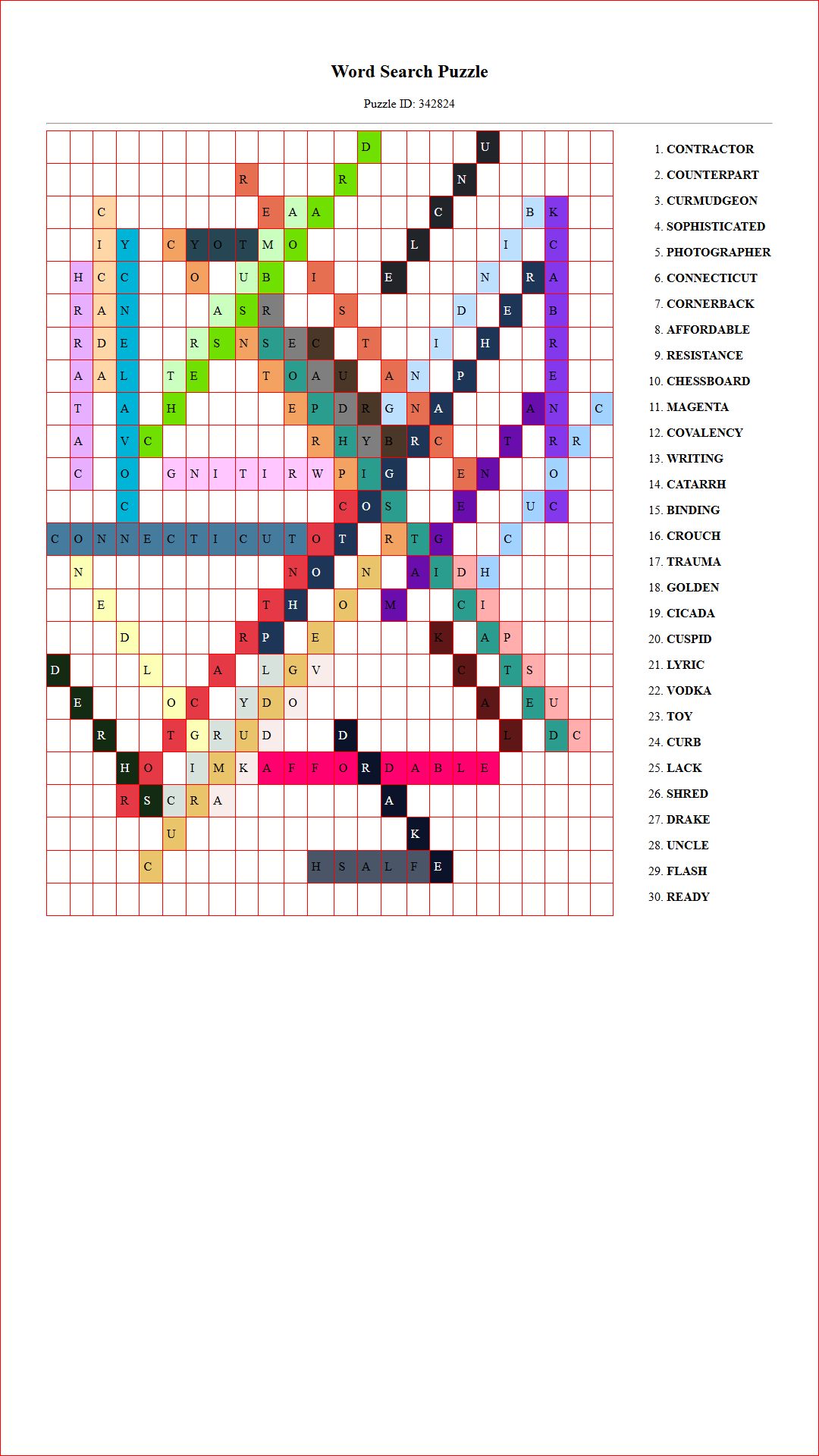 Solution of Printable word search puzzle for adults 484 (Puzzle id: 342824) Document