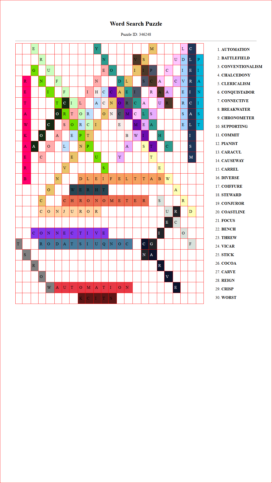 Solution of Printable word search puzzle for adults 197 (Puzzle id: 346248) Document