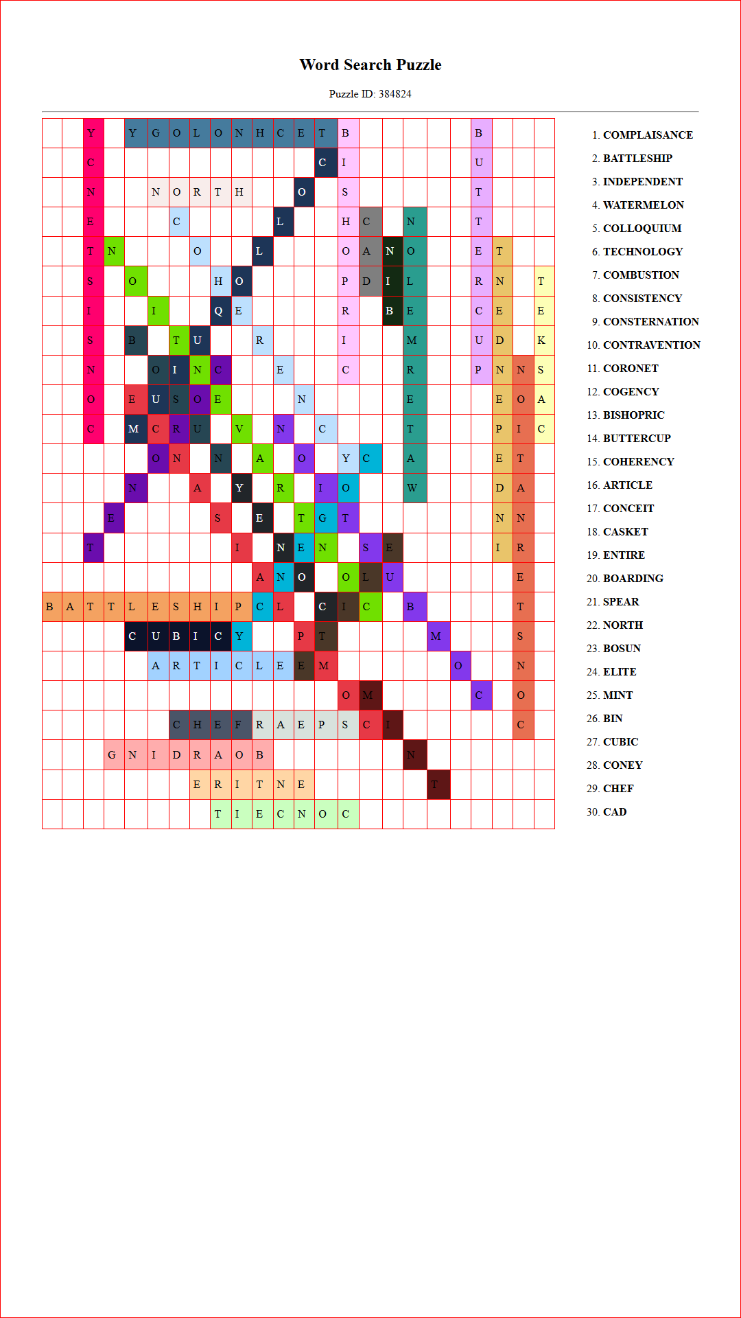 Solution of Printable word search puzzle for adults 402 (Puzzle id: 384824) Document