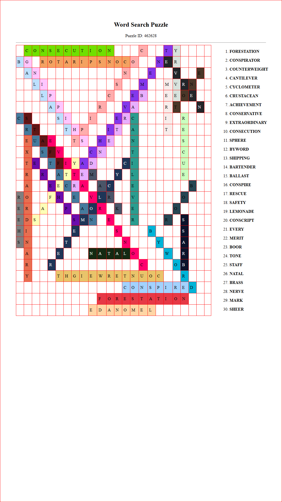 Solution of Printable word search puzzle for adults 410 (Puzzle id: 462628) Document