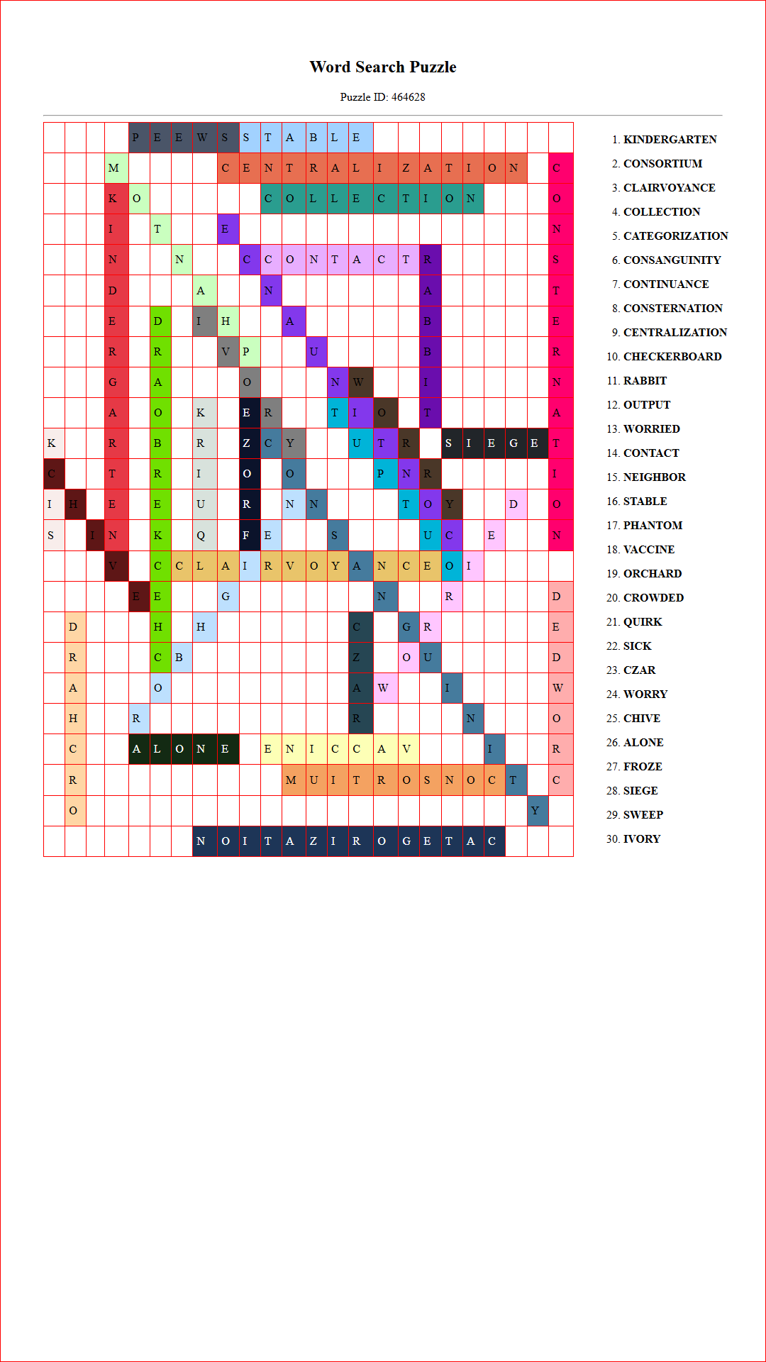 Solution of Printable word search puzzle for adults 438 (Puzzle id: 464628) Document