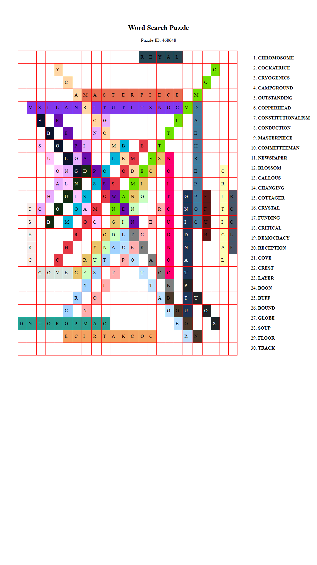 Solution of Printable word search puzzle for adults 326 (Puzzle id: 468648) Document