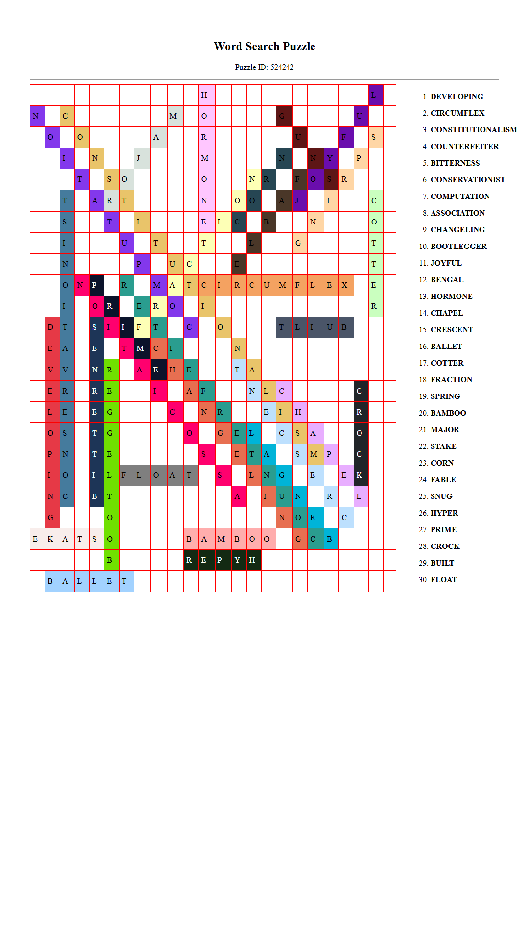 Solution of Printable word search puzzle for adults 413 (Puzzle id: 524242) Document
