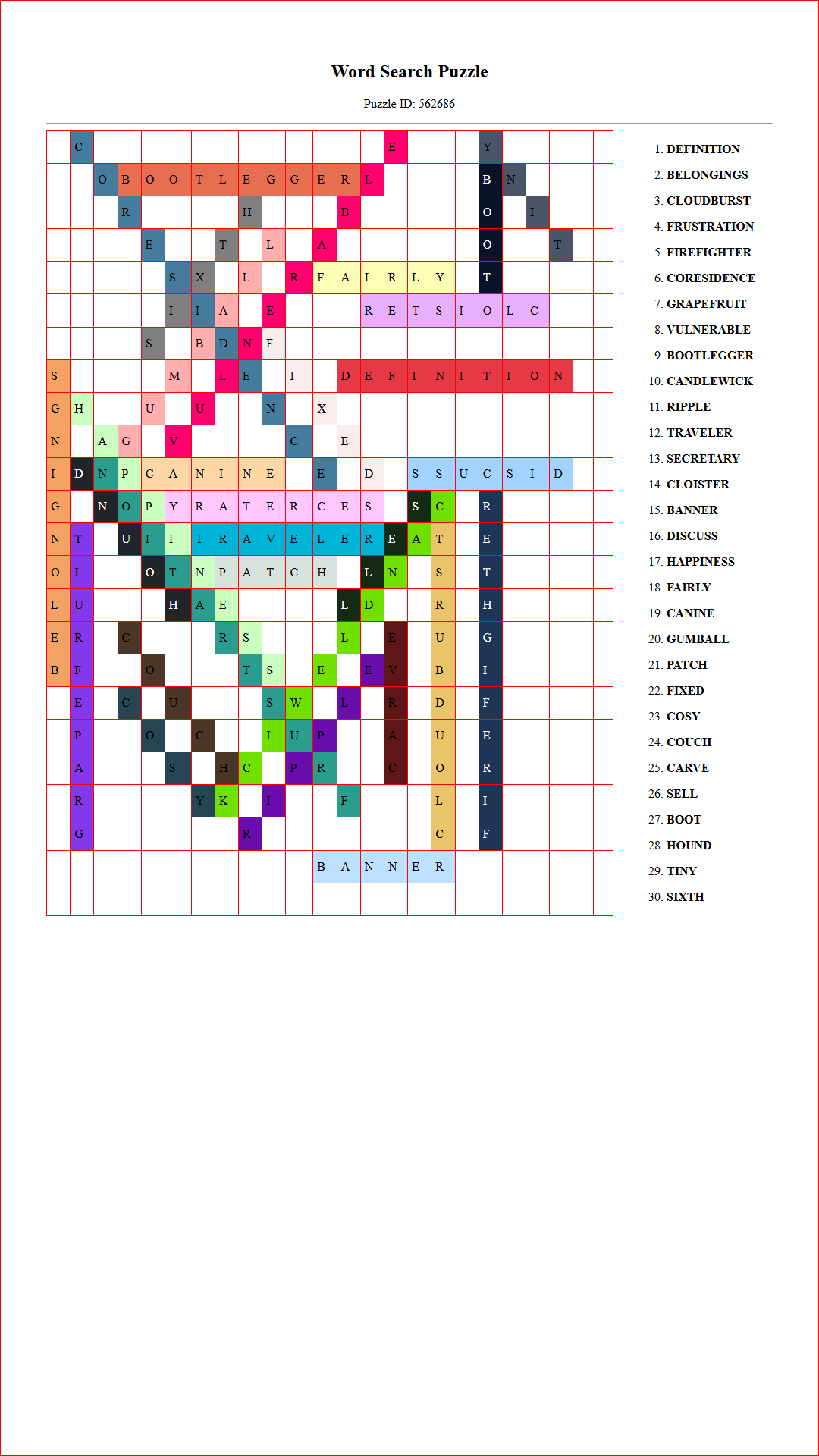 Solution of Printable word search puzzle for adults 378 (Puzzle id: 562686) Document