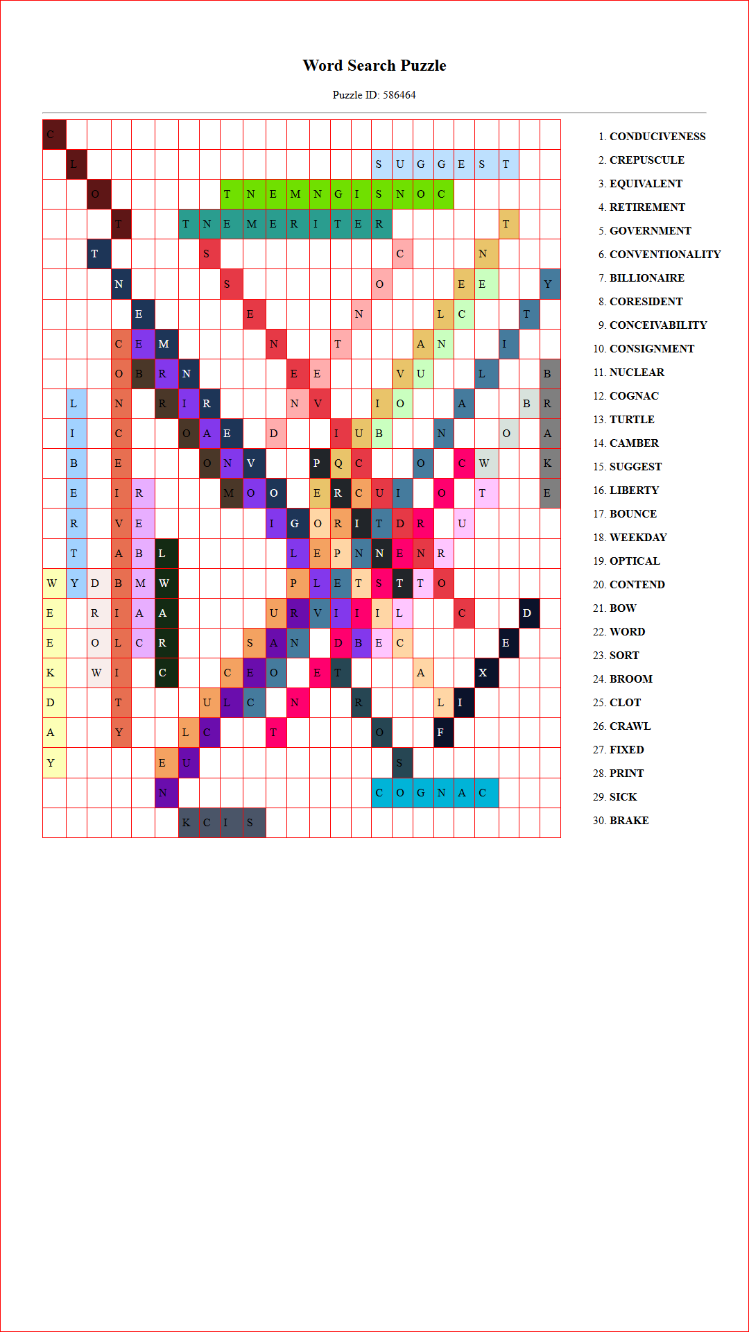 Solution of Printable word search puzzle for adults 118 (Puzzle id: 586464) Document