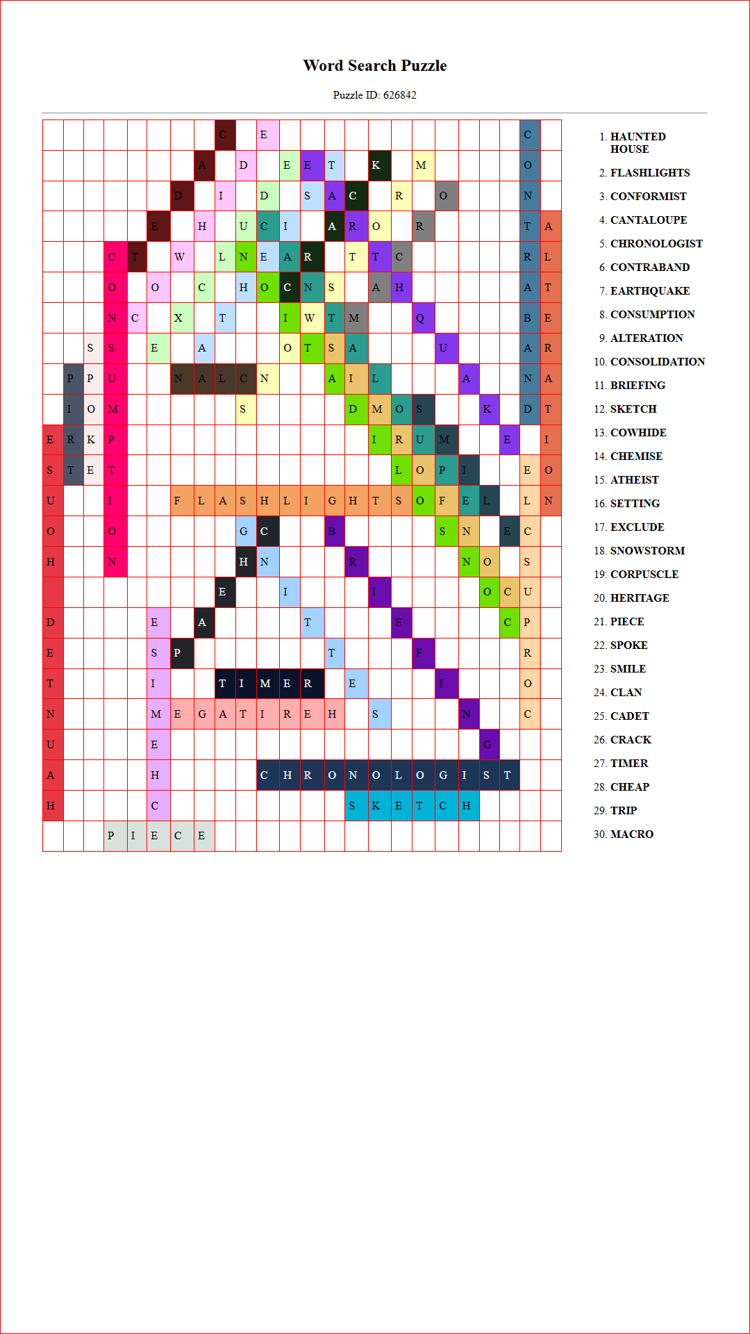 Solution of Printable word search puzzle for adults 440 (Puzzle id: 626842) Document