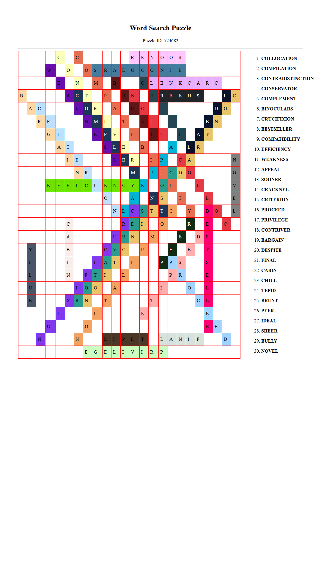 Solution of Printable word search puzzle for adults 38 (Puzzle id: 724682) Document
