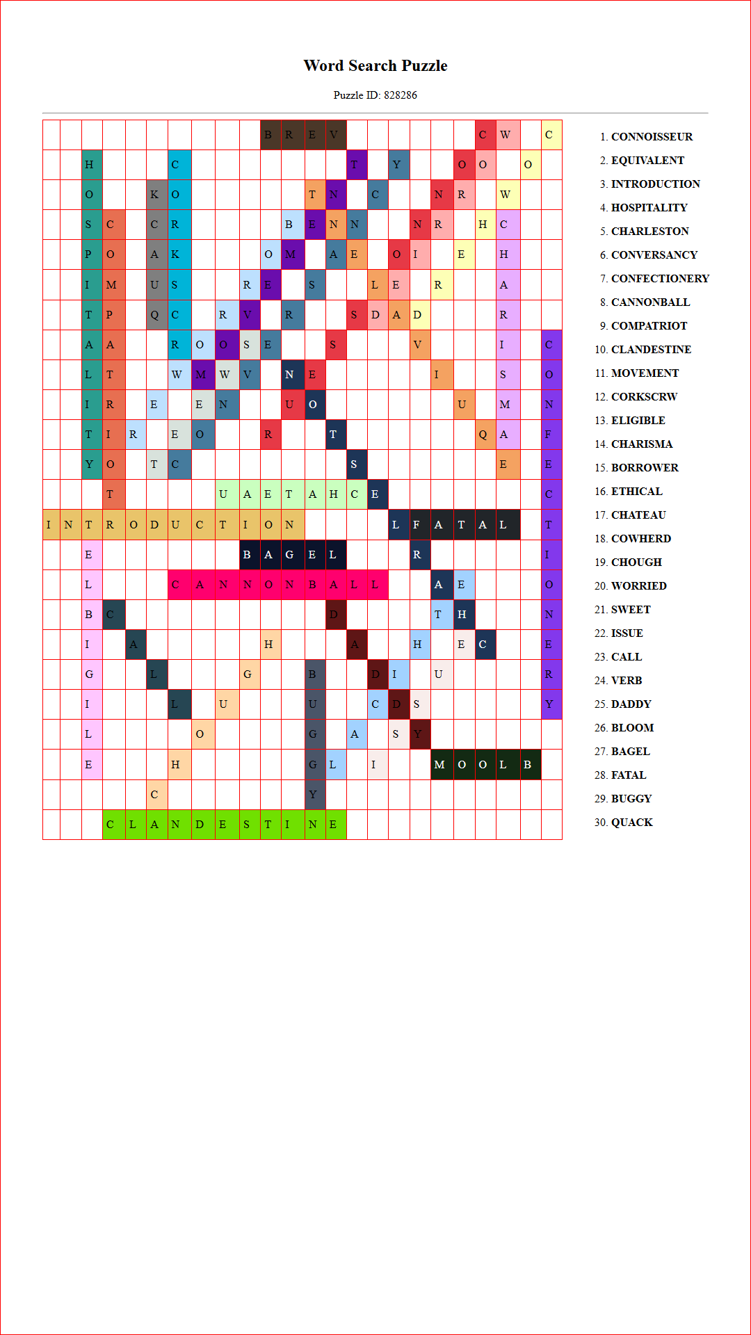 Solution of Printable word search puzzle for adults 361 (Puzzle id: 828286) Document