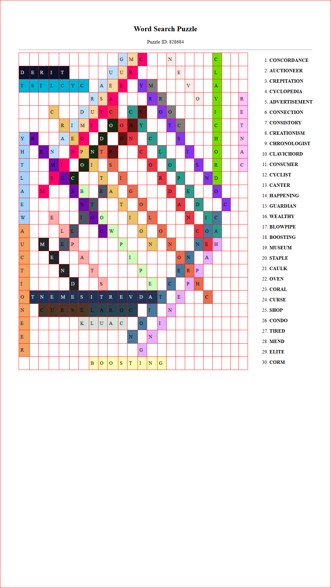 Solution of Printable word search puzzle for adults 490 (Puzzle id: 828684) Document