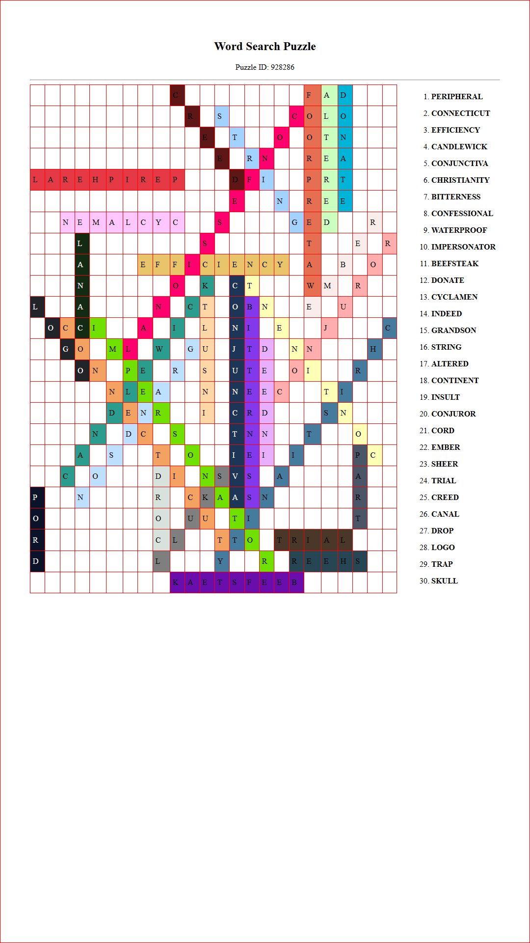 Solution of Printable word search puzzle for adults 99 (Puzzle id: 928286) Document
