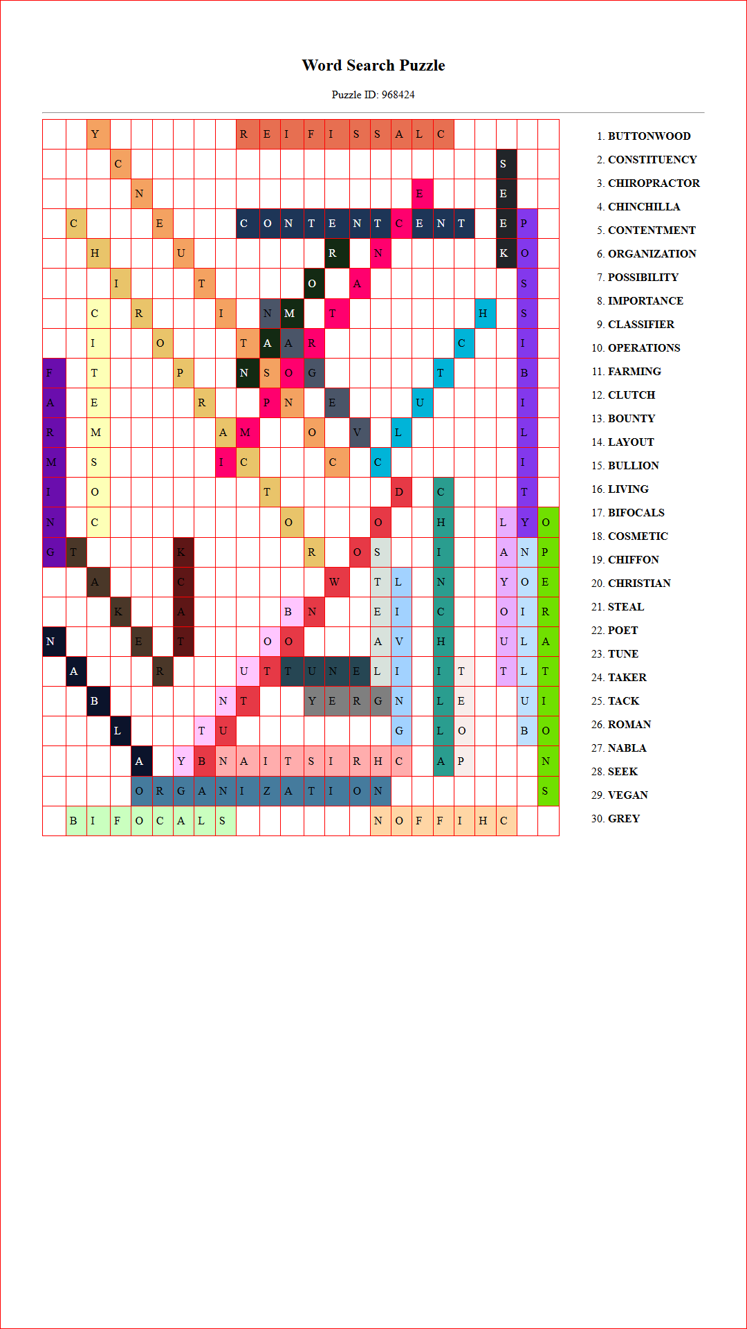 Solution of Printable word search puzzle for adults 80 (Puzzle id: 968424) Document