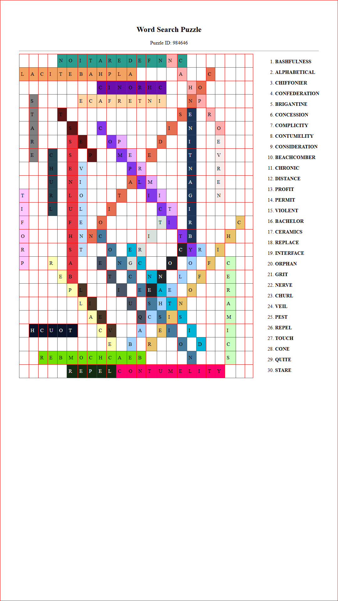 Solution of Printable word search puzzle for adults 492 (Puzzle id: 984646) Document