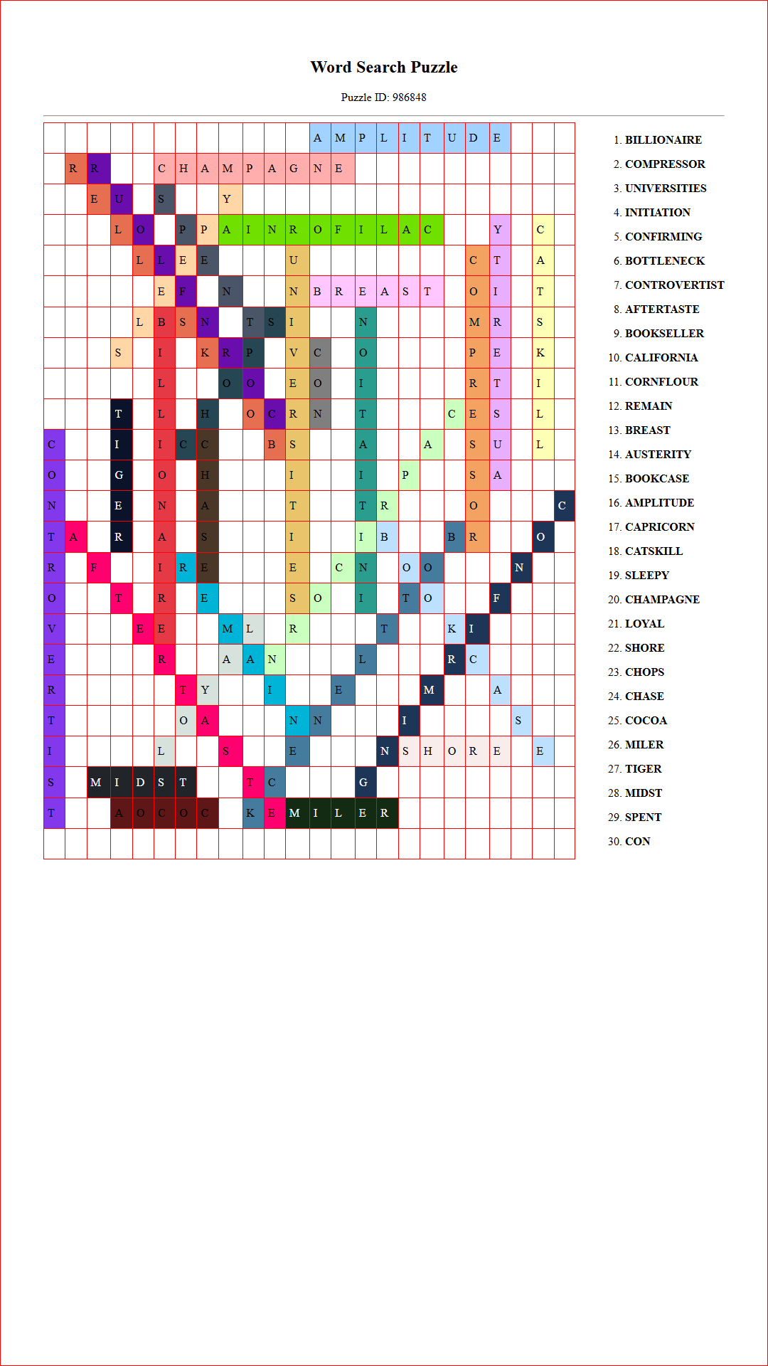 Solution of Printable word search puzzle for adults 377 (Puzzle id: 986848) Document